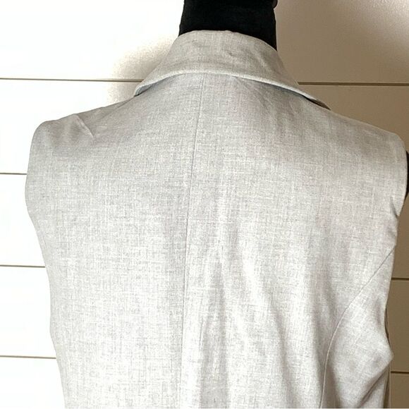 ZARA long grey vest waistcoat. Women’s size Large minimalist preppy casual - Picture 4 of 11